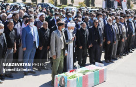 پیکر مادر شهیدان قجه ای تشییع شد